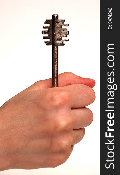 Metall key in the arm