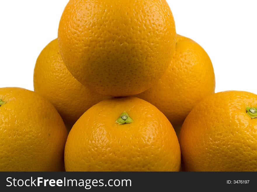 Oranges isolated on white background. Oranges isolated on white background
