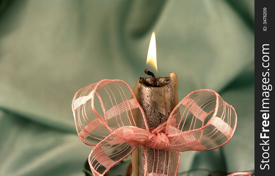 Candle Light And Ribbon