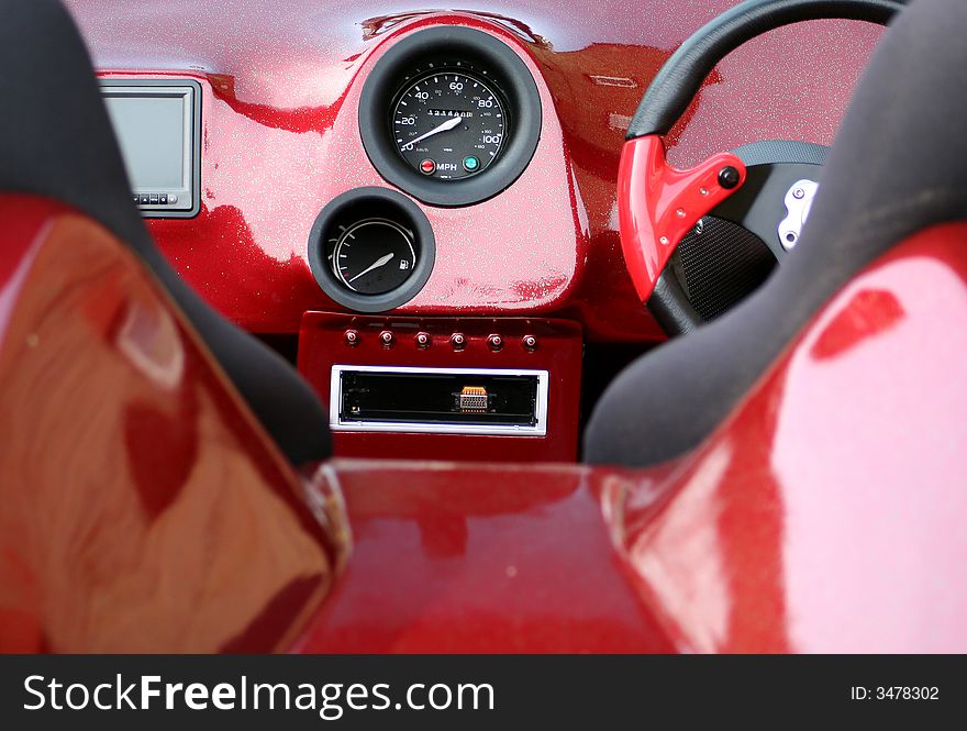 Car dashboard in custom style car