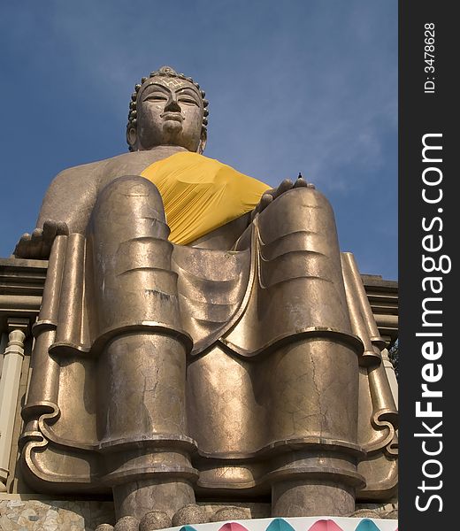 Large, sitting Buddha image in Chonburi, Thailand