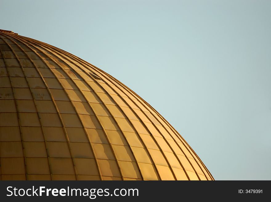 The golden dome mosque at Jeruslem. The golden dome mosque at Jeruslem.