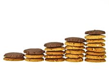 Brown Cookie Line Royalty Free Stock Photography Brown Cookie Line Royalty Free Stock Photography