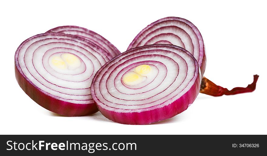 Red onions (purple onions) are cultivars of the onion with purplish red skin and white flesh tinged with red. Red onions (purple onions) are cultivars of the onion with purplish red skin and white flesh tinged with red.