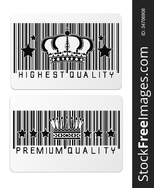 Royal Crown Barcode Shopping Labels