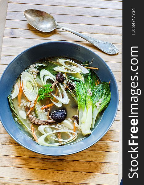 Asian Broth With Pak Choy