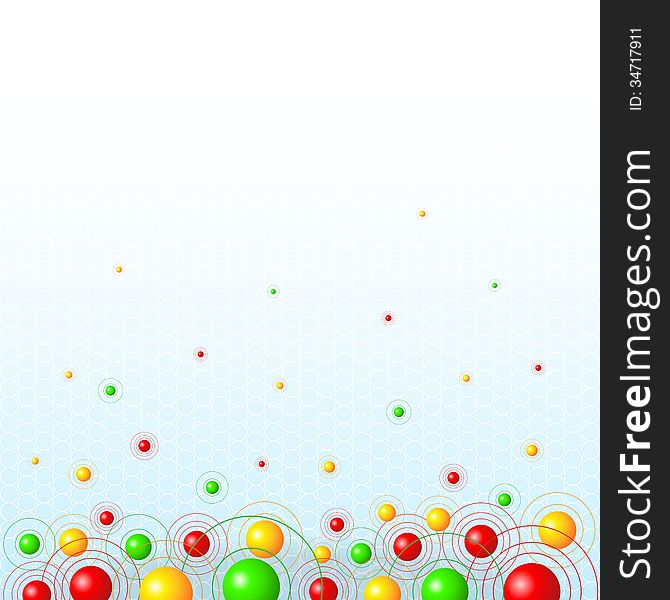 Background with colorful balls