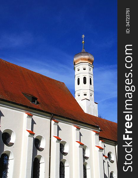 St. Coloman Church in Hohenschwangau, Bavaria Germany. St. Coloman Church in Hohenschwangau, Bavaria Germany