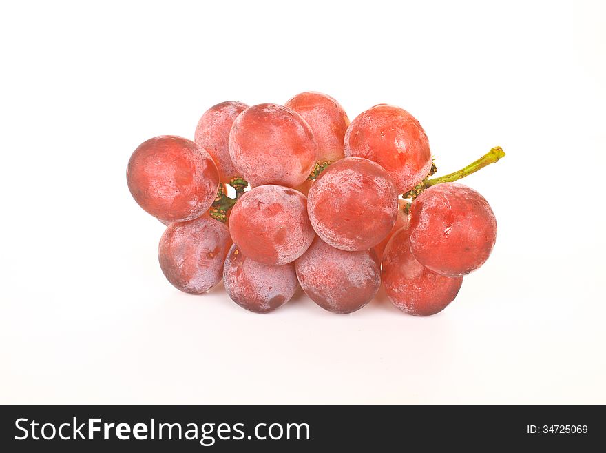 Cluster Of Ripe Juicy Red Grapes