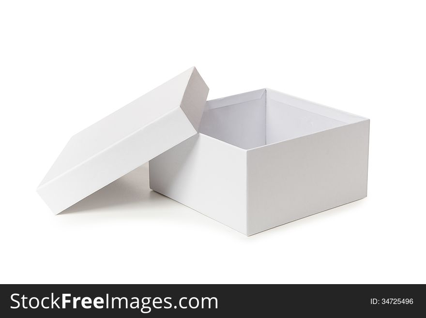 White box isolated on white background. White box isolated on white background