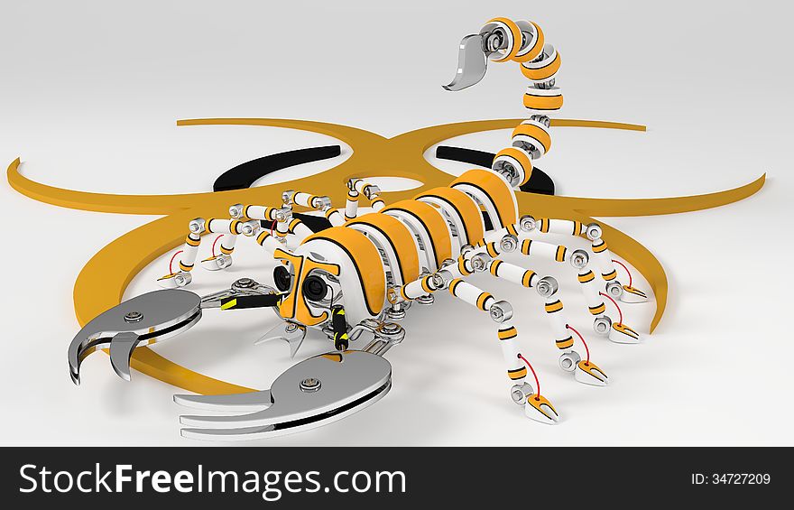 Scorpion - 3D Illustration - Robotic.