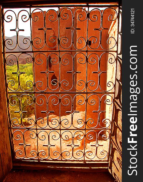 Kasbah, view from inside. Ait Benhaddou, Souss-Mas