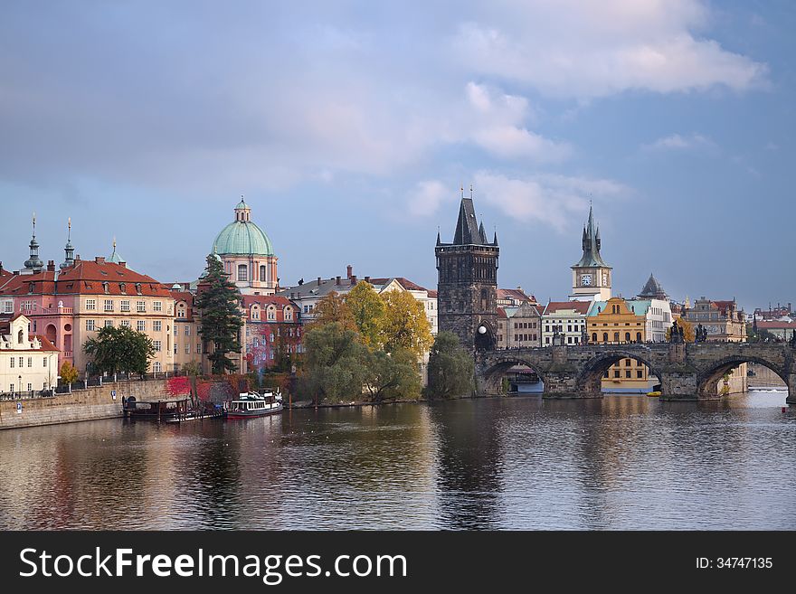 Image of Prague, capital city of Czech Republic, during autumn afternoon. Image of Prague, capital city of Czech Republic, during autumn afternoon.