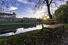 Swamp Fortress Sunset Royalty Free Stock Photography Swamp Fortress Sunset Royalty Free Stock Photography