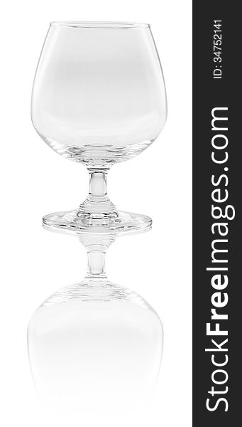 Empty Glass Isolated On A White Background