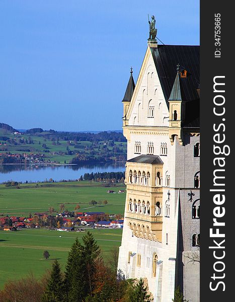 Neuschwanstein castle in Bavaria Germany. Neuschwanstein castle in Bavaria Germany