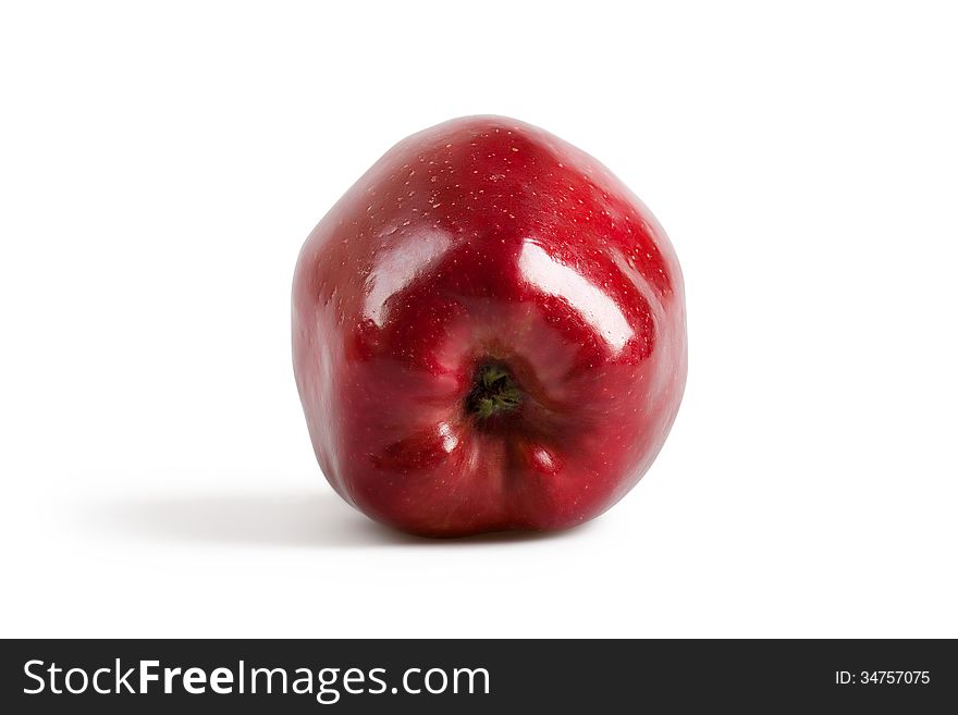 Red apple isolation on a white background with clipping path. Red apple isolation on a white background with clipping path
