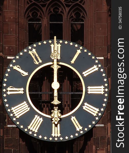 Antique church tower clock