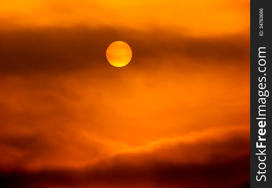 Sunrise with clouds dramatic sun background