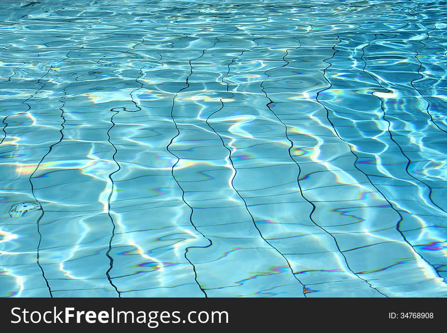 Detail of water in swimming pool