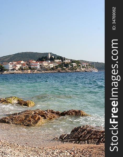 Summer holiday scene on Adriatic sea, Croatia