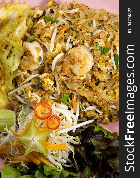 Thai food Fried Rice Sticks with Shrimp Pad Thai. Thai food Fried Rice Sticks with Shrimp Pad Thai