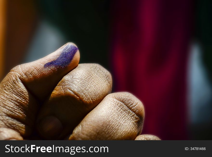 Fist with colorful dark background. Fist with colorful dark background