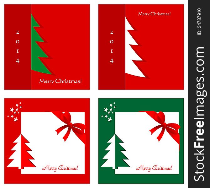 Set of Christmas cards