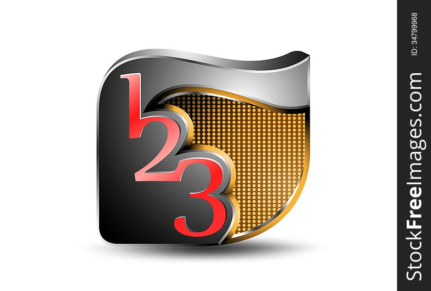 Glossy Number Icon