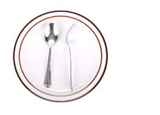 Fork And Spoon In Odd Position Royalty Free Stock Photo Fork And Spoon In Odd Position Royalty Free Stock Photo