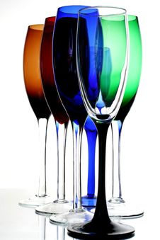 Colored Champagne Glasses Royalty Free Stock Images Colored Champagne Glasses Royalty Free Stock Images