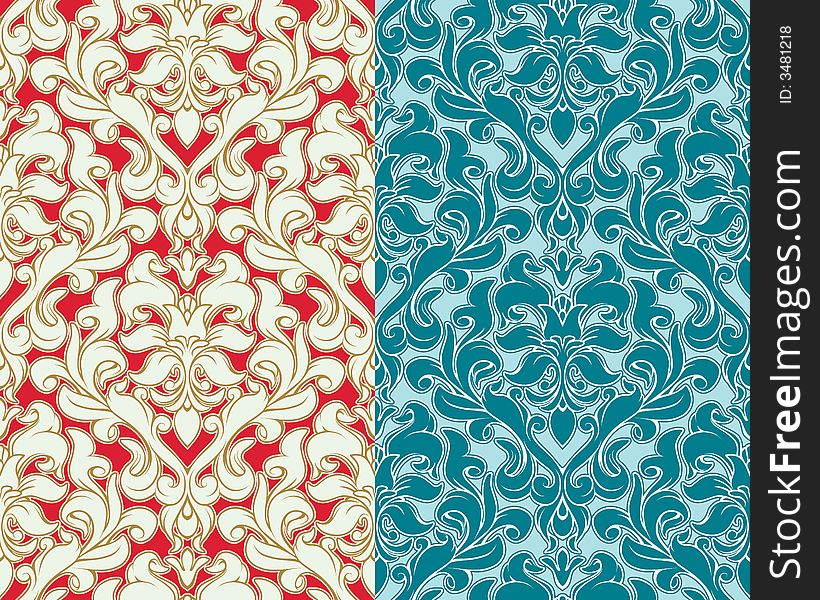 Seamless background from a flower ornament, Fashionable modern wallpaper or textile