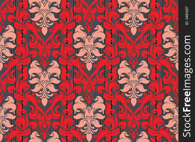 Seamless background from a flower ornament, Fashionable modern wallpaper or textile