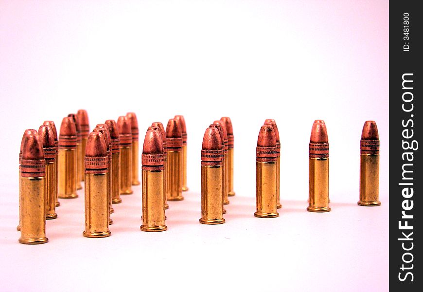 A group of small bullets in several rows.