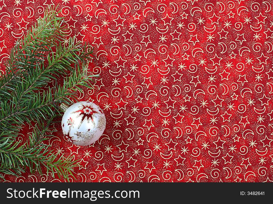 Christmas background and decoration and pine. Christmas background and decoration and pine