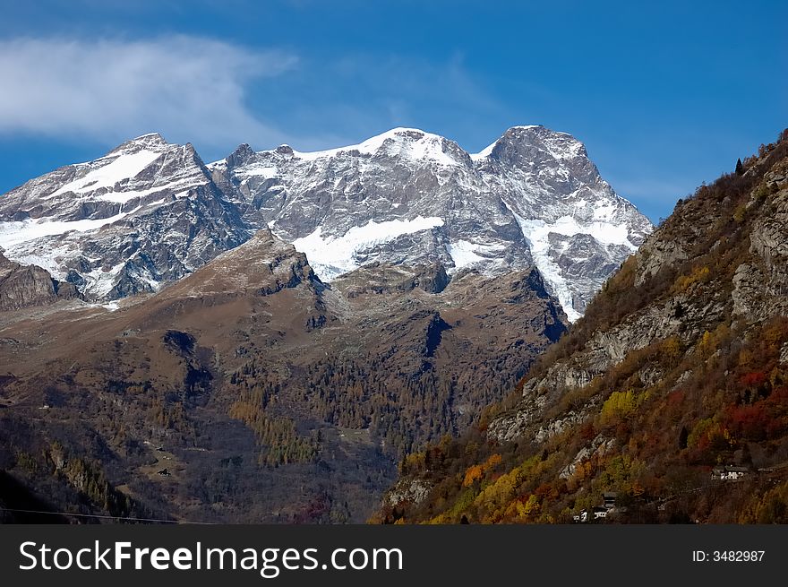 South side of Monte Rosa massif, west Alps, Italy. South side of Monte Rosa massif, west Alps, Italy.