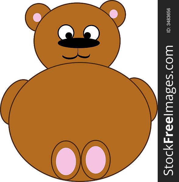 Brown cure bear as an illustration. Brown cure bear as an illustration