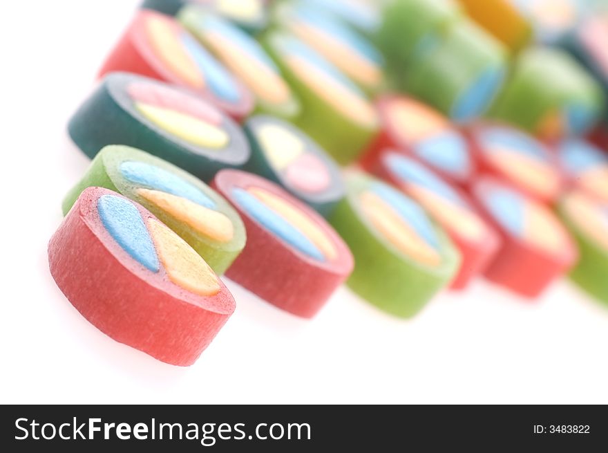 Candies isolated on the white background. Candies isolated on the white background