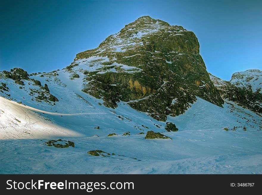 Mount Koscielec in Tatra Mountains, Poland, Europe. Mount Koscielec in Tatra Mountains, Poland, Europe