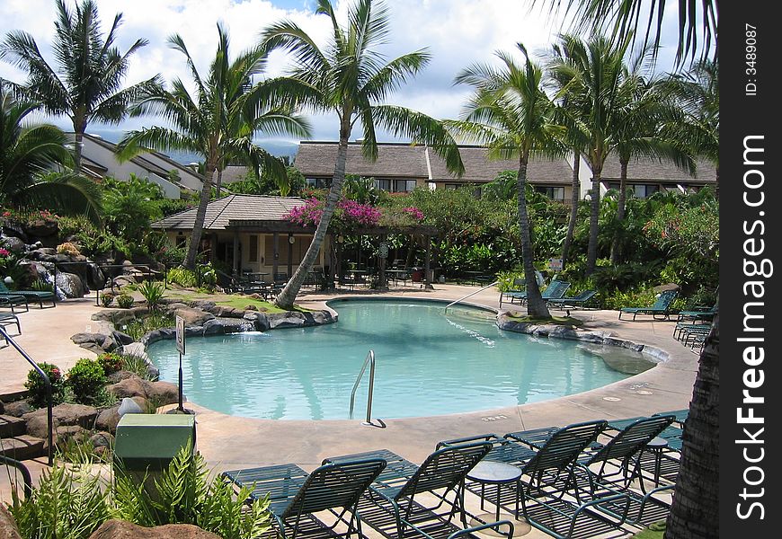 Swimming-pool in Hawaii in Maui. Swimming-pool in Hawaii in Maui