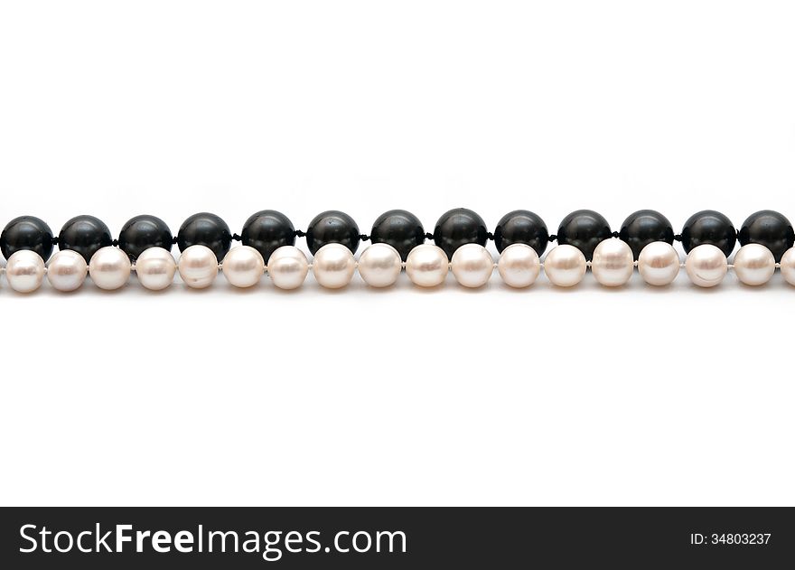 Black And White Pearls Rows