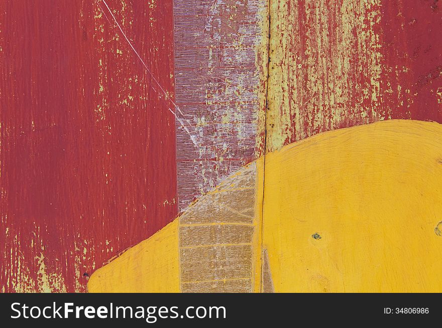 Detail of a worn and rusty metal door - useful as background. Detail of a worn and rusty metal door - useful as background