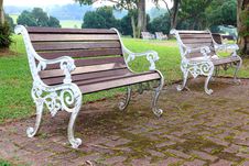 Lonesome Benches Royalty Free Stock Images