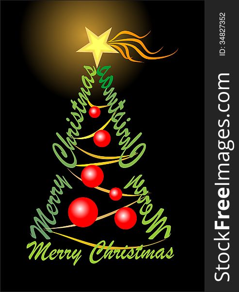 Card With Christmas Tree