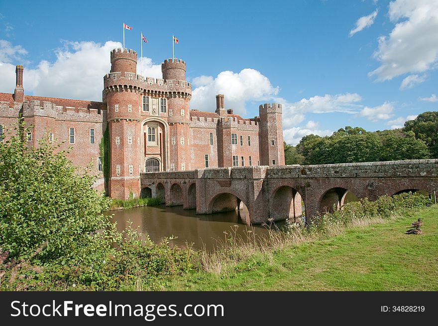 Herstmonceux castle in east sussex in england. Herstmonceux castle in east sussex in england