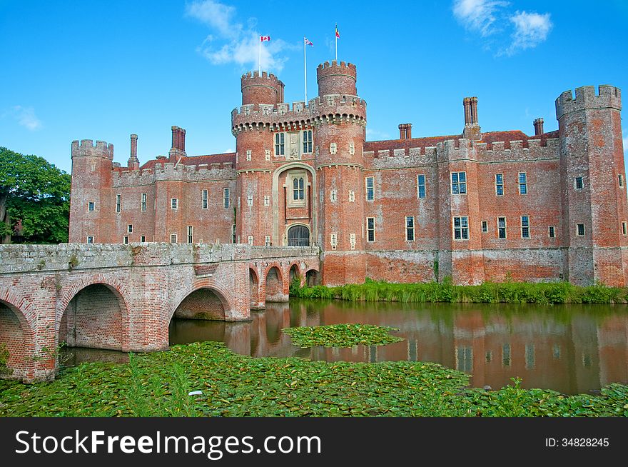 Herstmonceux castle in east sussex in england. Herstmonceux castle in east sussex in england