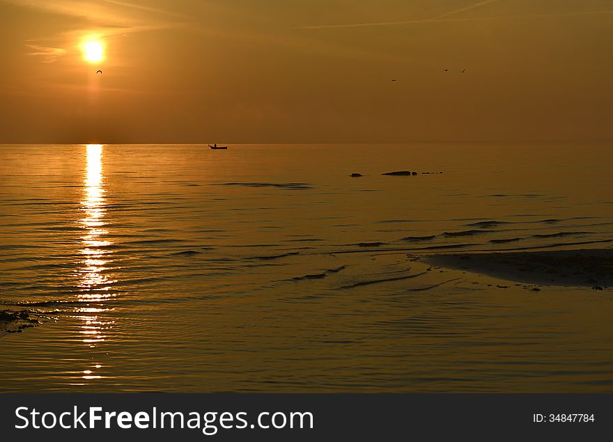 Sunset at the Baltic sea, Latvia