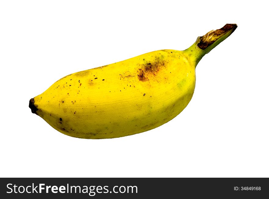 Thai banana isolated on white background