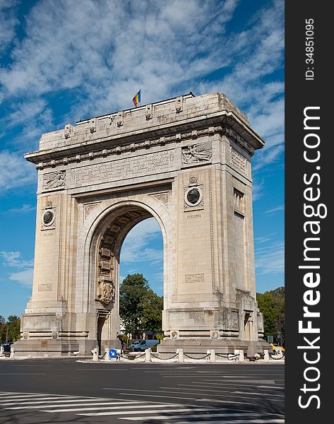 The Arch of Triumph in Bucharest, built in 1922 to honor the soldiers of World War I and their victories in combat. The Arch of Triumph in Bucharest, built in 1922 to honor the soldiers of World War I and their victories in combat.