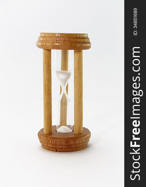 Wooden hourglass